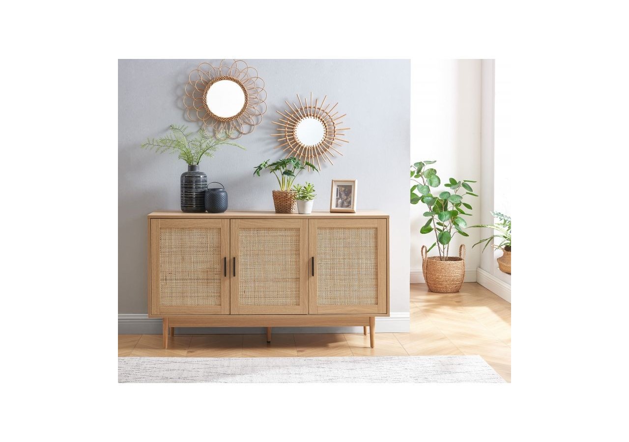 Buffet AMANA cannage rotin 3 portes