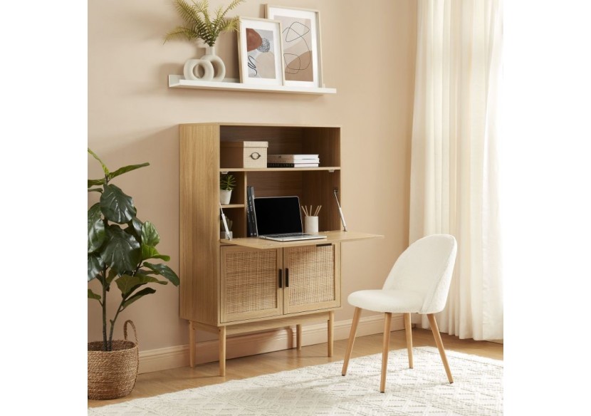 Secrétaire AMANA cannage rotin l90 cm Secrétaire AMANA cannage rotin l90 cm