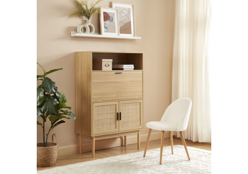 Secrétaire AMANA cannage rotin l90 cm Secrétaire AMANA cannage rotin l90 cm