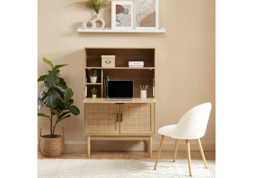 Secrétaire AMANA cannage rotin l90 cm Secrétaire AMANA cannage rotin l90 cm