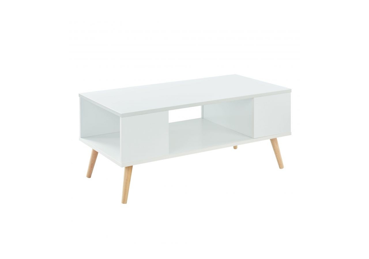 Table basse ANNETTE blanc 90cm