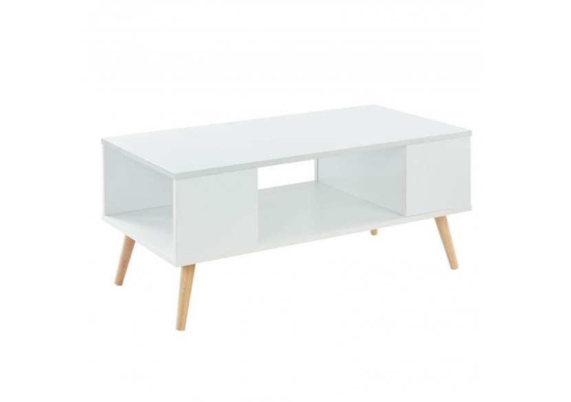 Table basse ANNETTE blanc 90cm