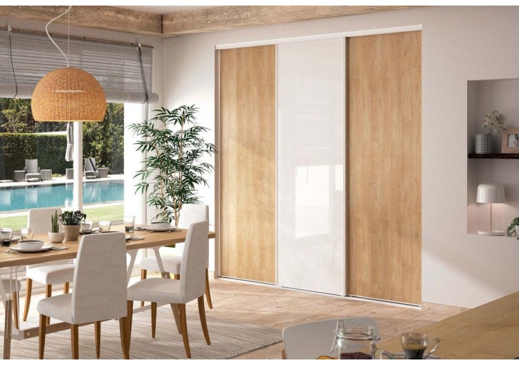 Façade de placard coulissante 3 portes Saint Jean de Luz - Kazed : Confort'Mat