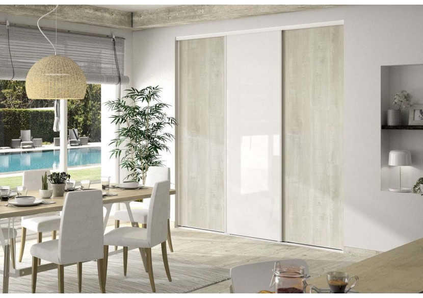 Façade de placard coulissante 3 portes Saint Jean de Luz - Kazed : Confort'Mat