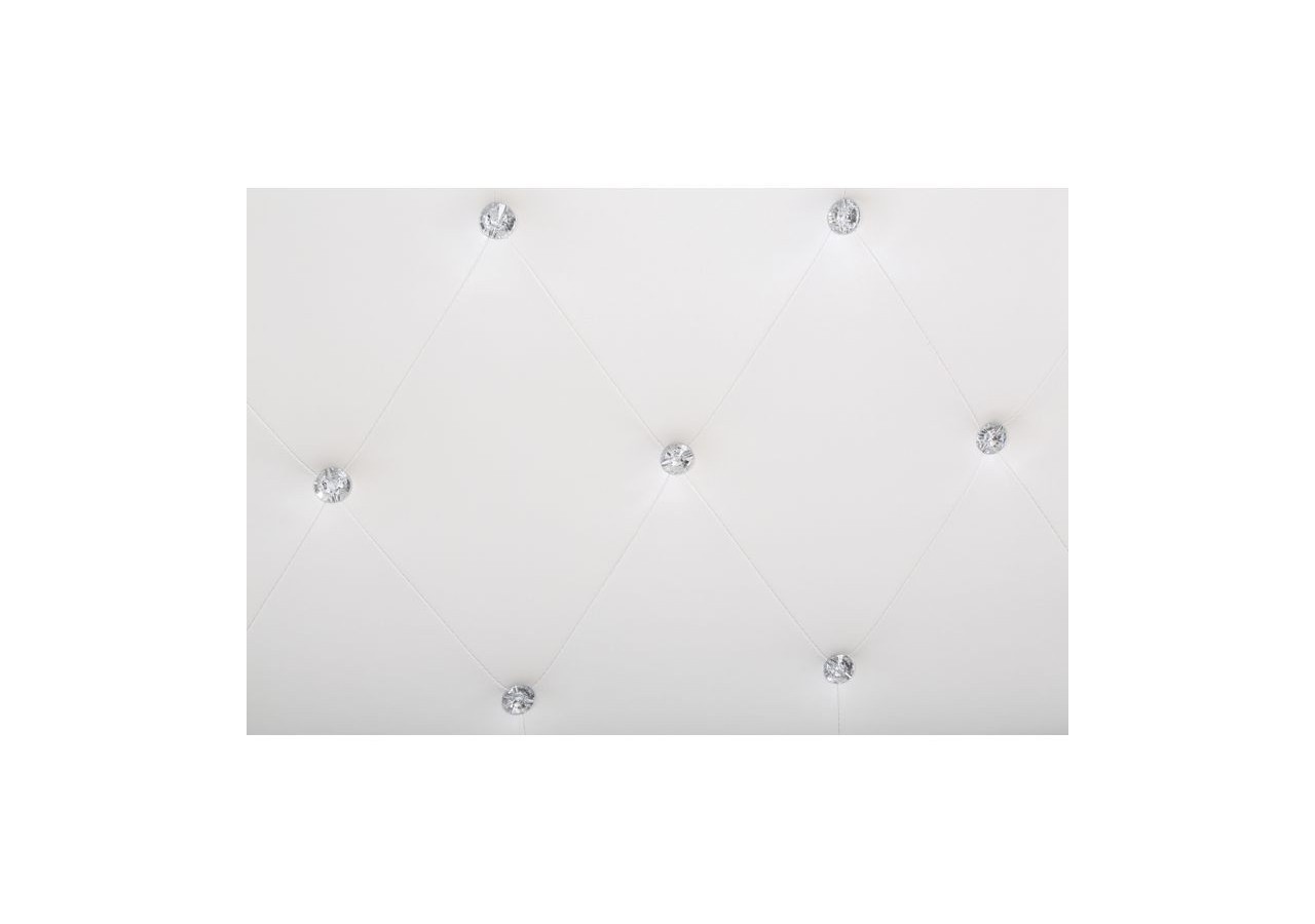 Lit coffre BAHIA simili blanc 160x200 sommier inclus