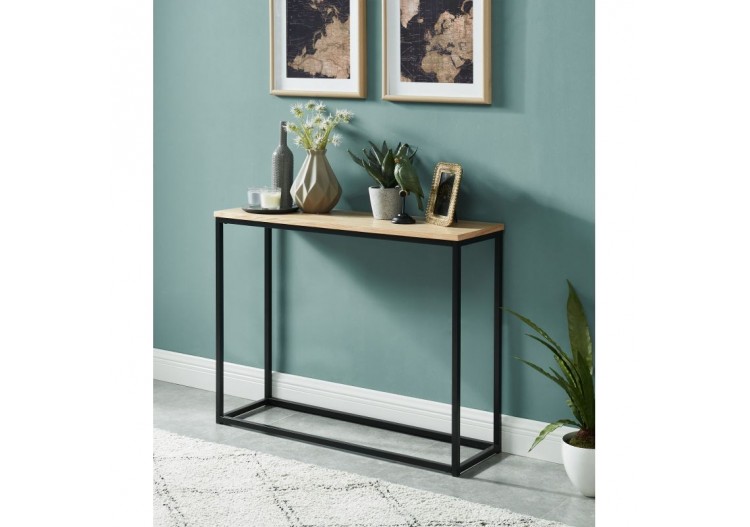 Console BRIXTON placage frêne 100cm 2