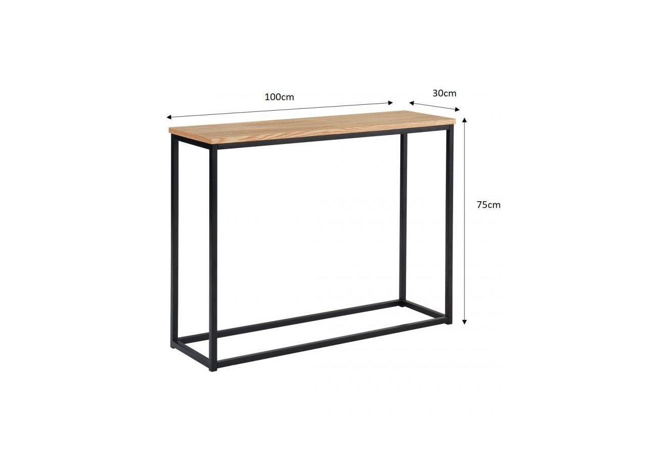 Console BRIXTON placage frêne 100cm