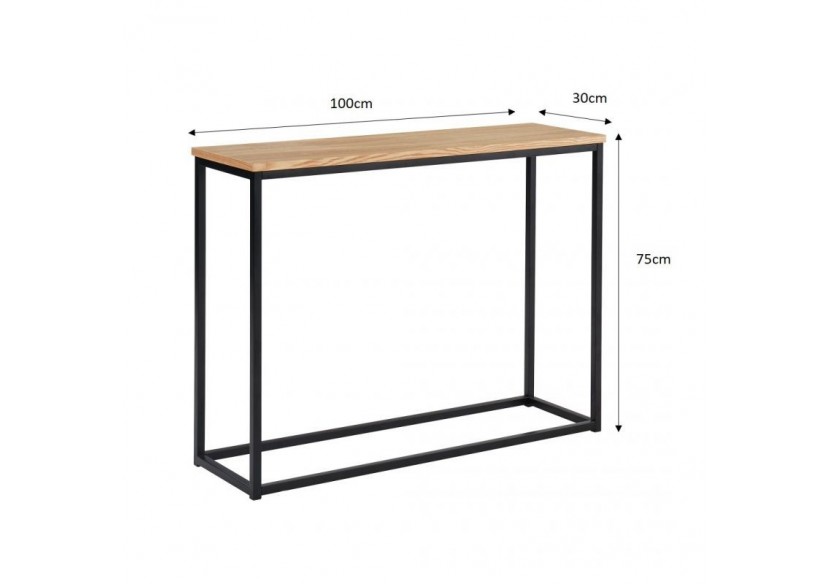 Console BRIXTON placage frêne 100cm