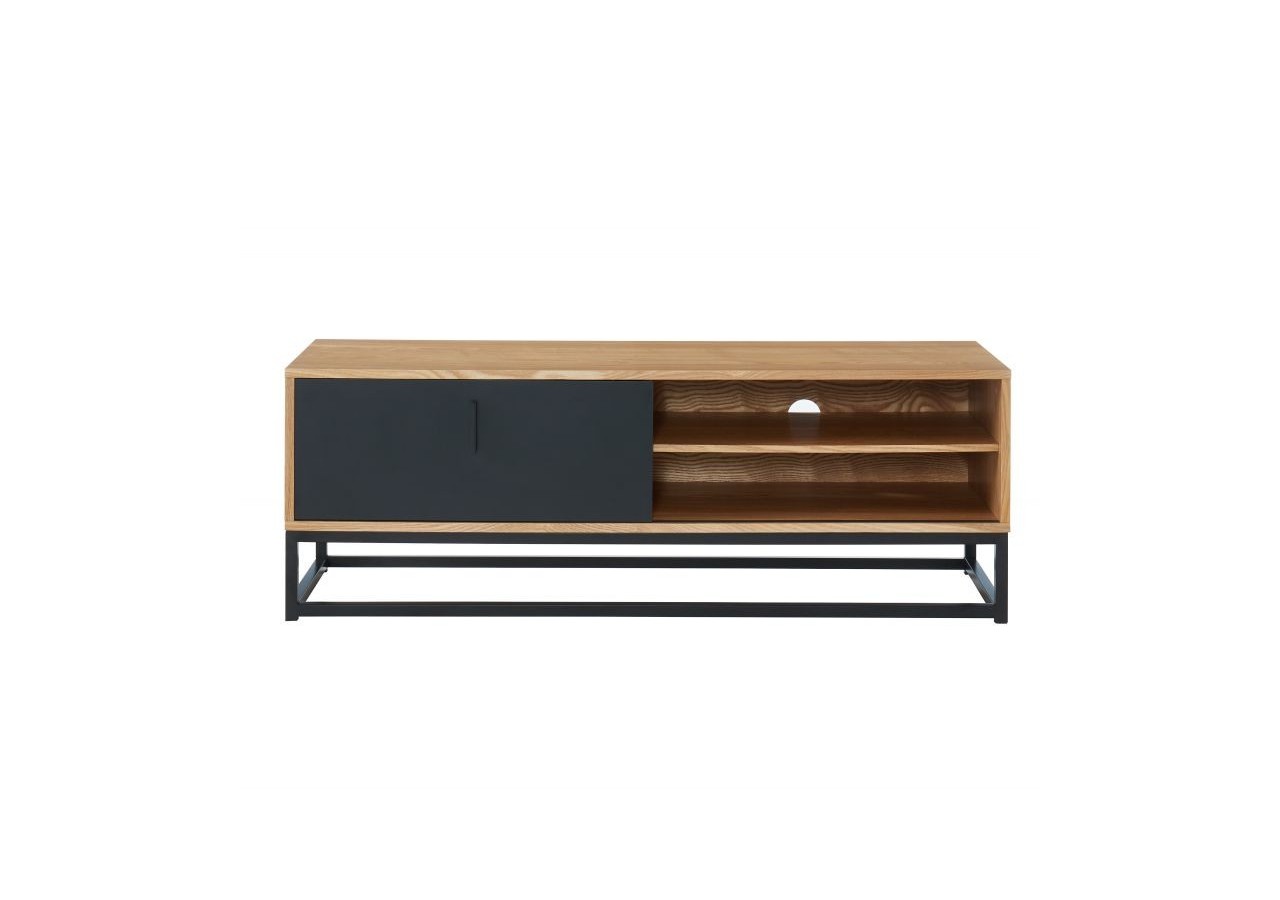 Meuble tv BRIXTON placage frêne 1 porte 120cm