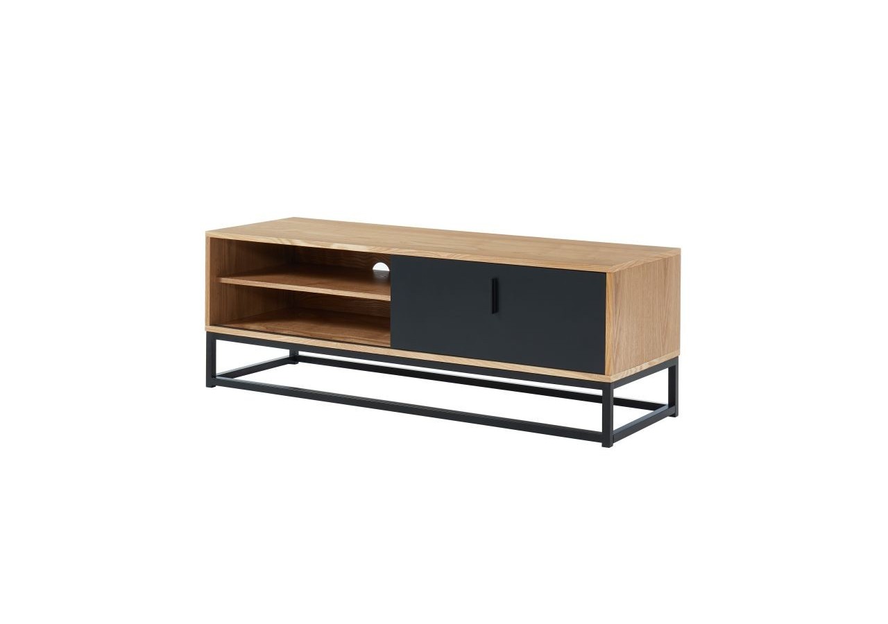 Meuble tv BRIXTON placage frêne 1 porte 120cm