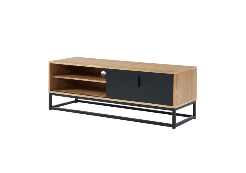 Meuble tv BRIXTON placage frêne 1 porte 120cm