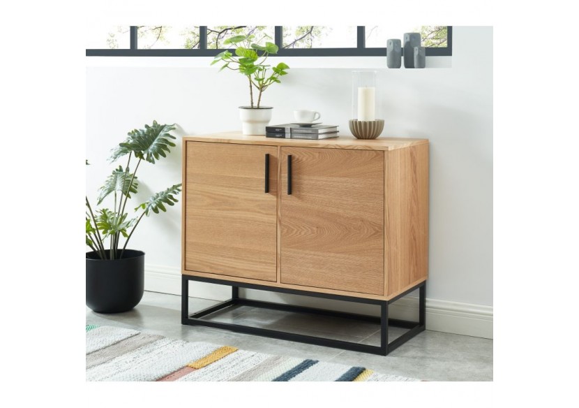 Buffet BRIXTON placage frêne 2 portes 90cm