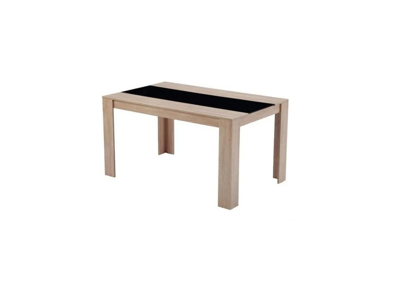 Table de séjour DAMIA noir et effet chêne 140cm