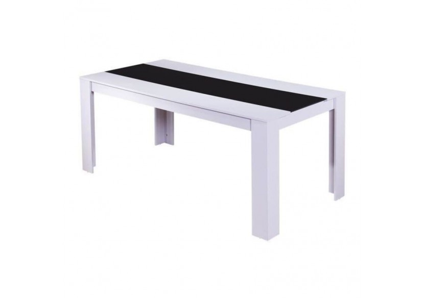 Table de séjour DAMIA noir et blanc 140cm