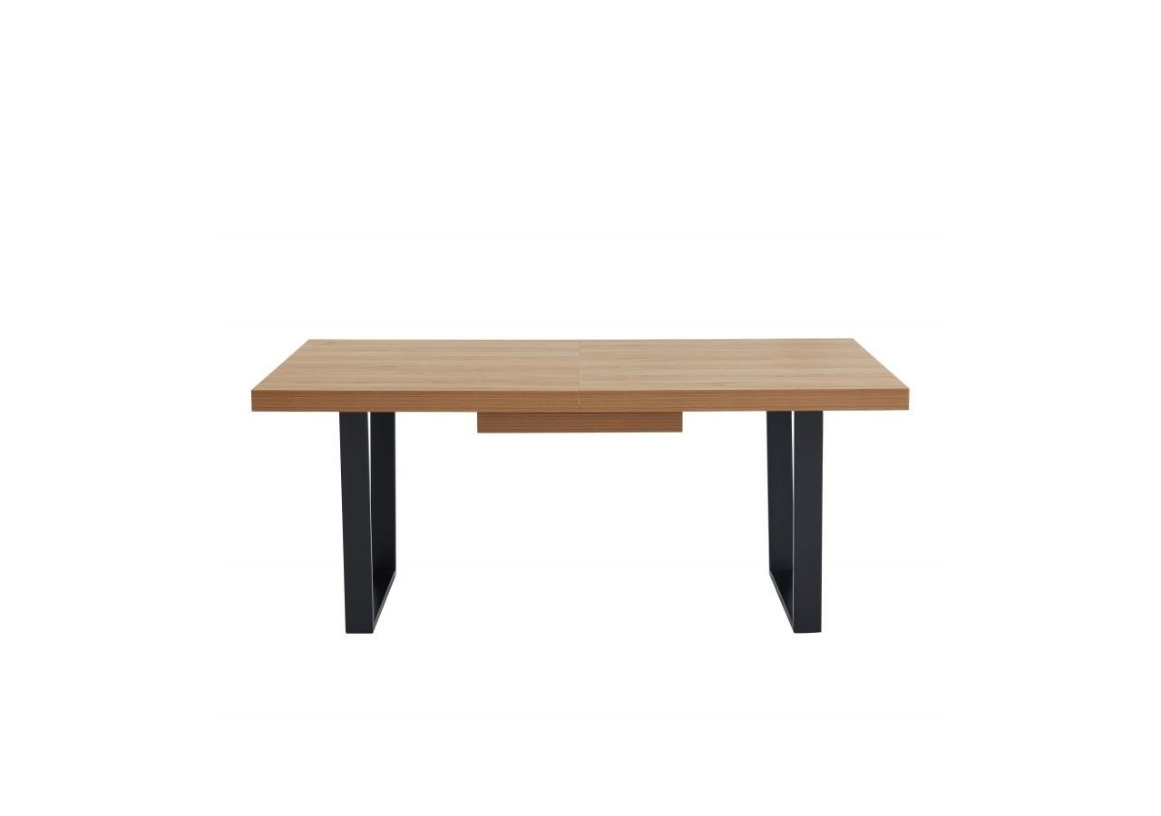 Table extensible FELIX Effet chêne et pieds en métal L180-240cm