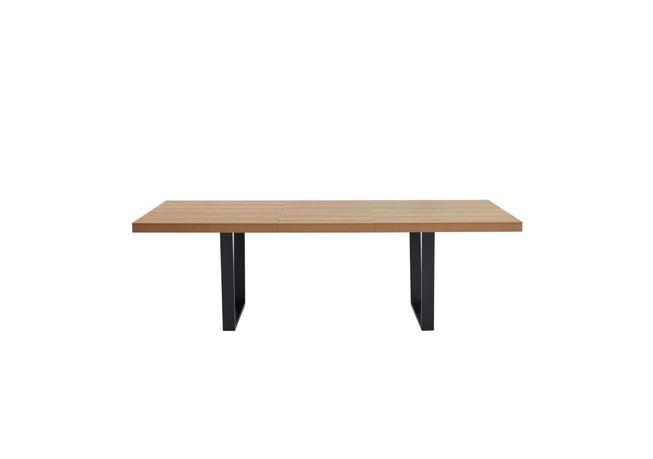 Table extensible FELIX Effet chêne et pieds en métal L180-240cm