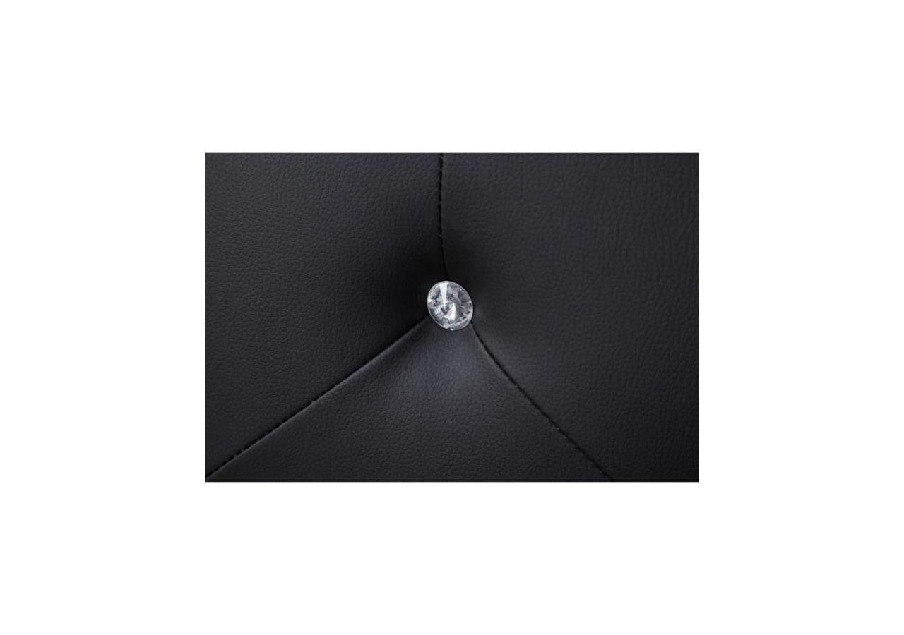 Lit à led FILIP simili noir matelas 160x200