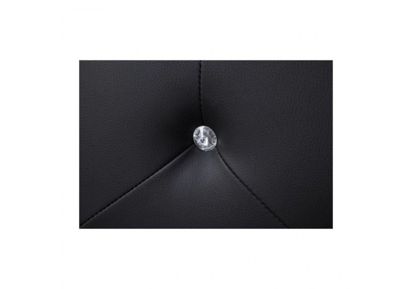 Lit à led FILIP simili noir matelas 160x200