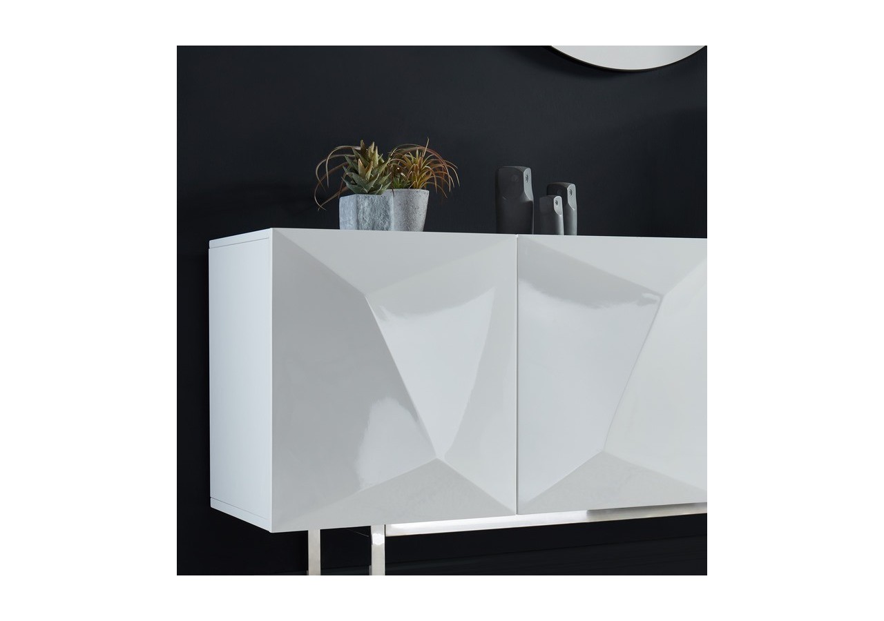 Buffet GEME laqué blanc brillant 180cm