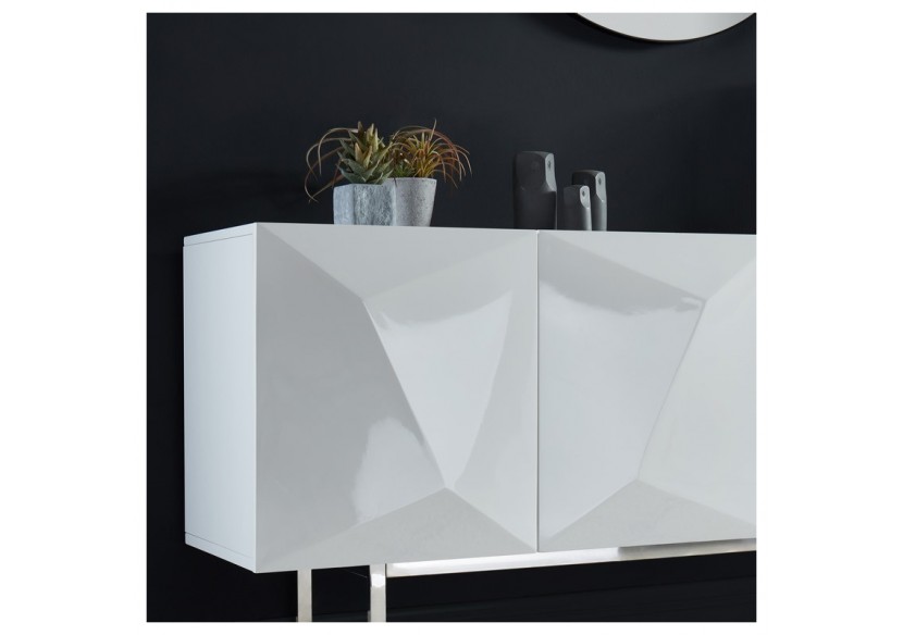 Buffet GEME laqué blanc brillant 180cm