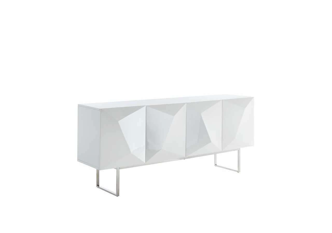 Buffet GEME laqué blanc brillant 180cm