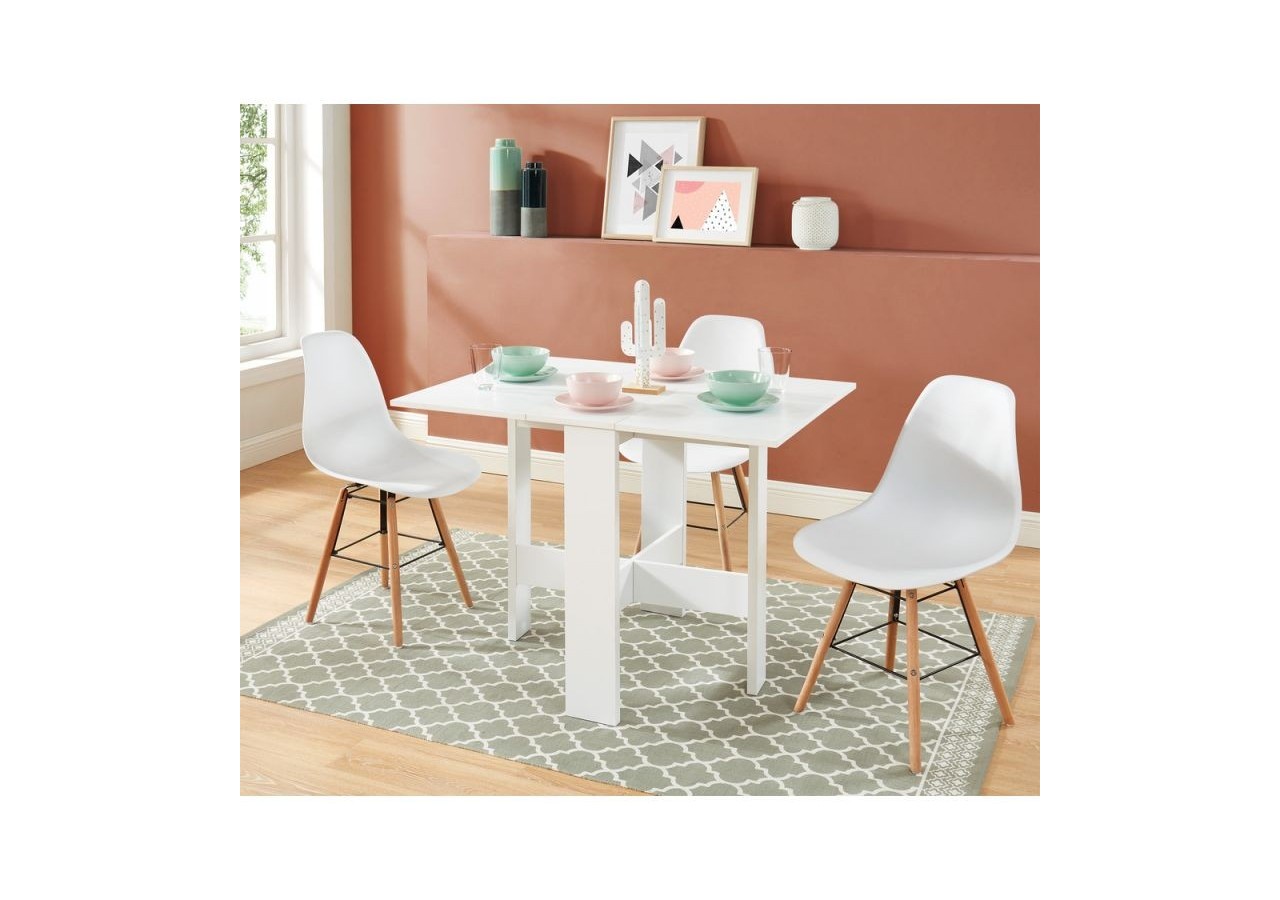 Table pliable JUNO blanc 104cm