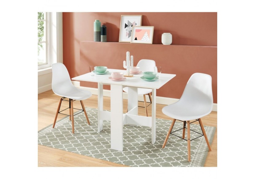 Table pliable JUNO blanc 104cm