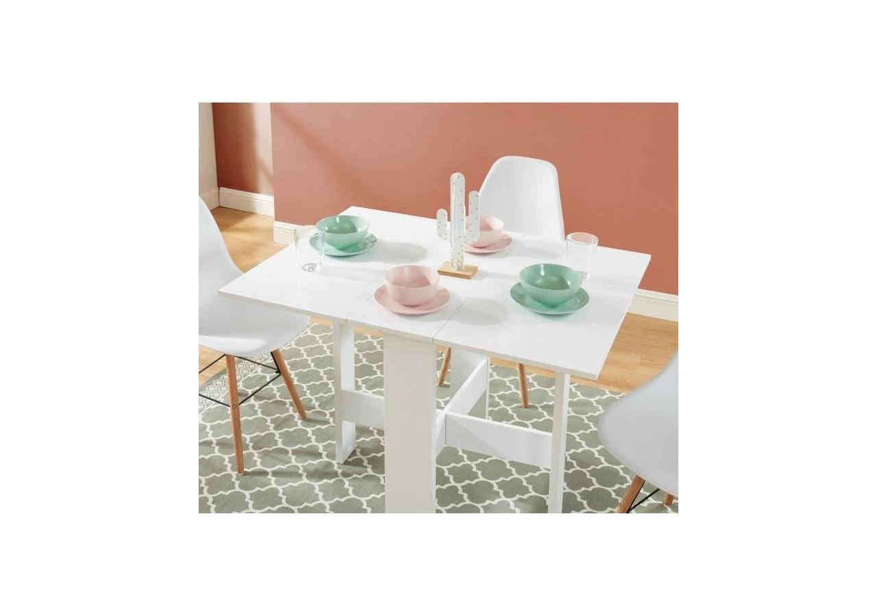 Table pliable JUNO blanc 104cm