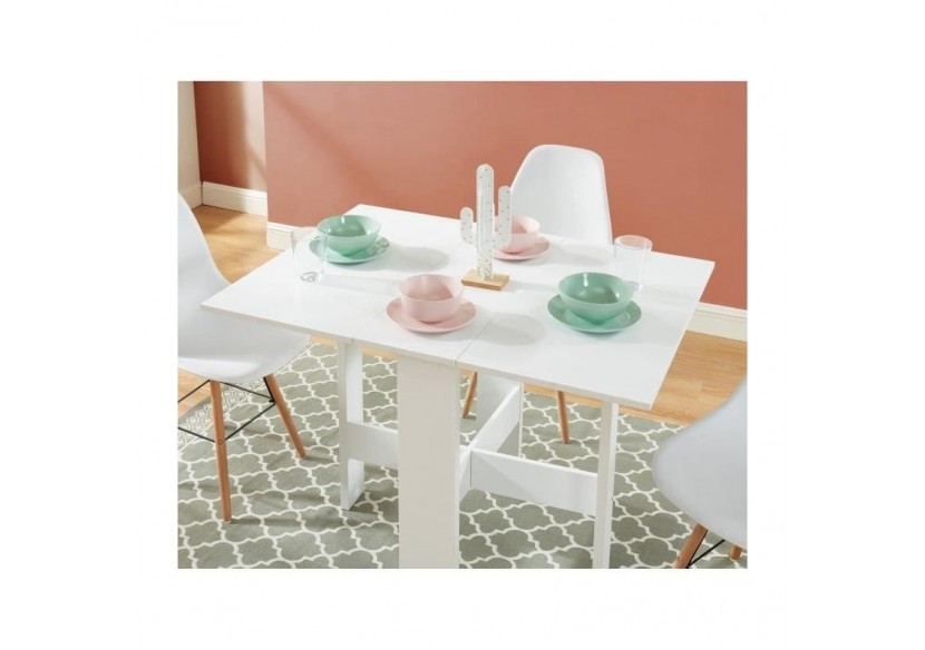 Table pliable JUNO blanc 104cm