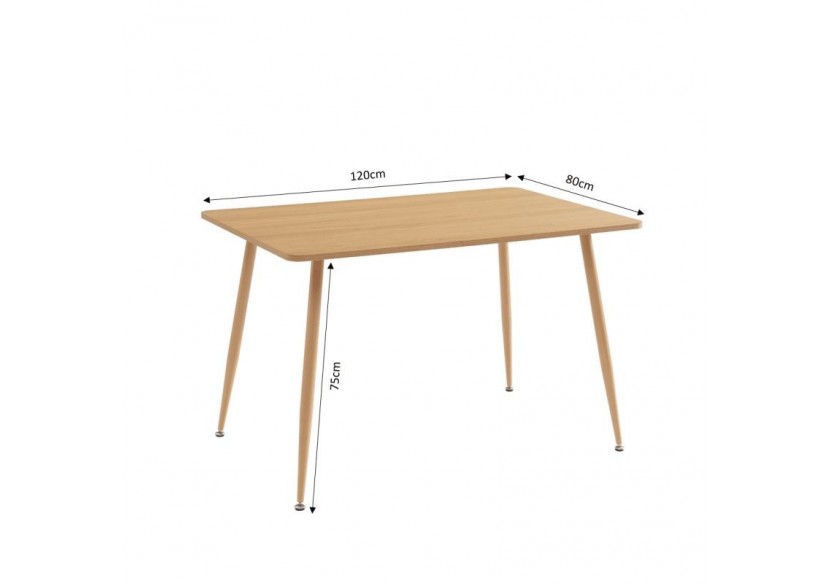 Ensemble repas KITTOS blanc et effet chêne 4 personnes