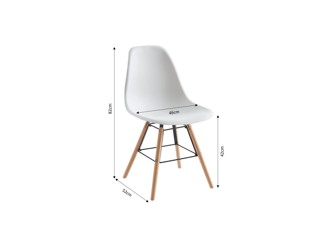 Ensemble repas KITTOS blanc et effet chêne 4 personnes