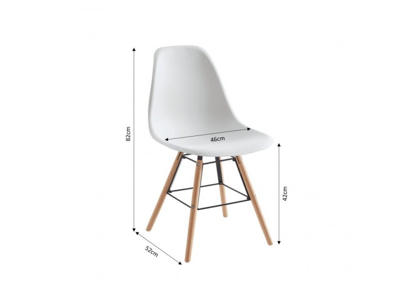 Ensemble repas KITTOS blanc et effet chêne 4 personnes