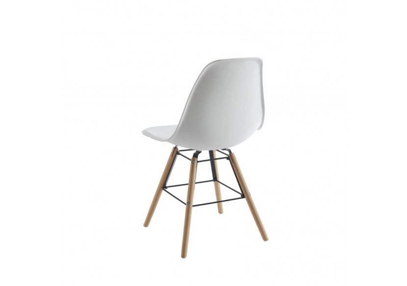 Ensemble repas KITTOS blanc et effet chêne 4 personnes