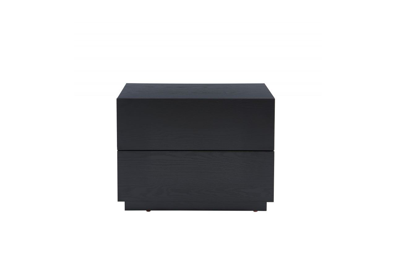 Table de chevet à led MORPHEE noire 2 tiroirs