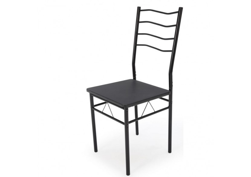 Ensemble repas NINA noir 4 personnes 120cm