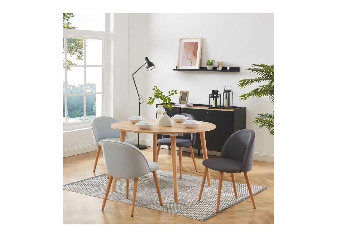 Table extensible ORACLE placage chêne 120-160cm