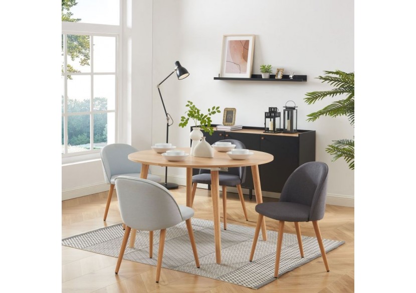 Table extensible ORACLE placage chêne 120-160cm