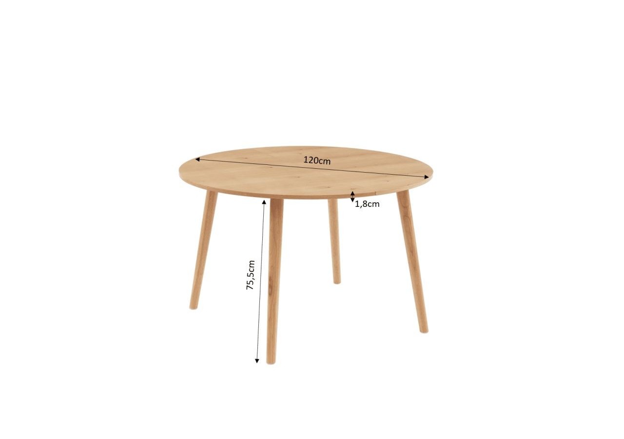 Table extensible ORACLE placage chêne 120-160cm