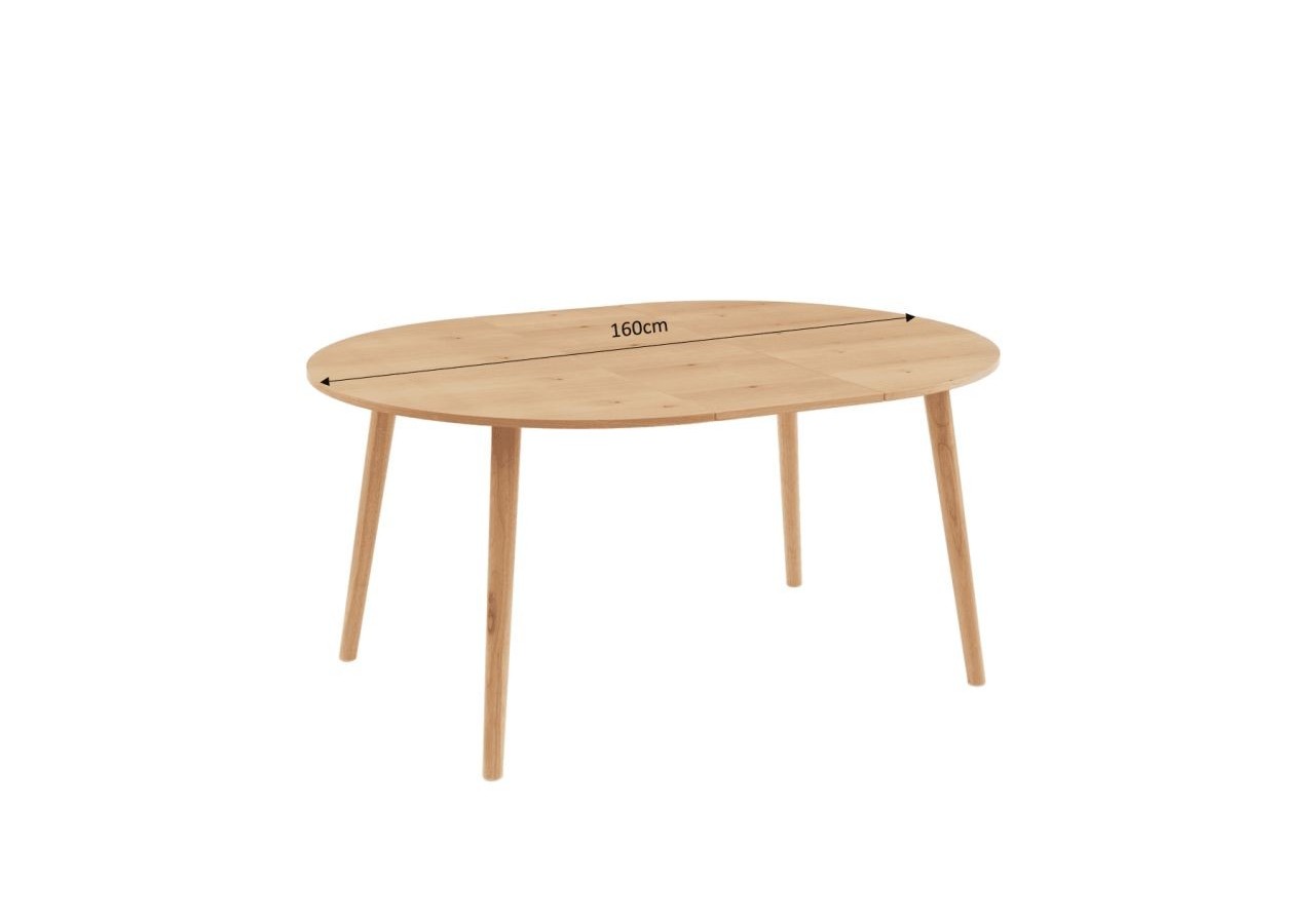 Table extensible ORACLE placage chêne 120-160cm