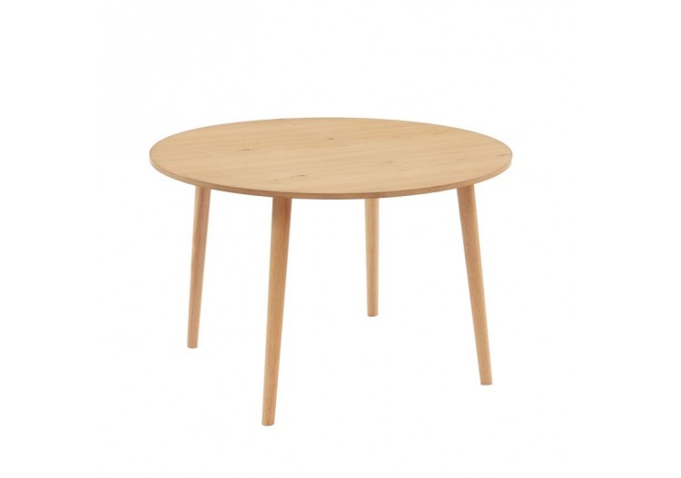 Table à manger ORATELLO placage chêne 120cm