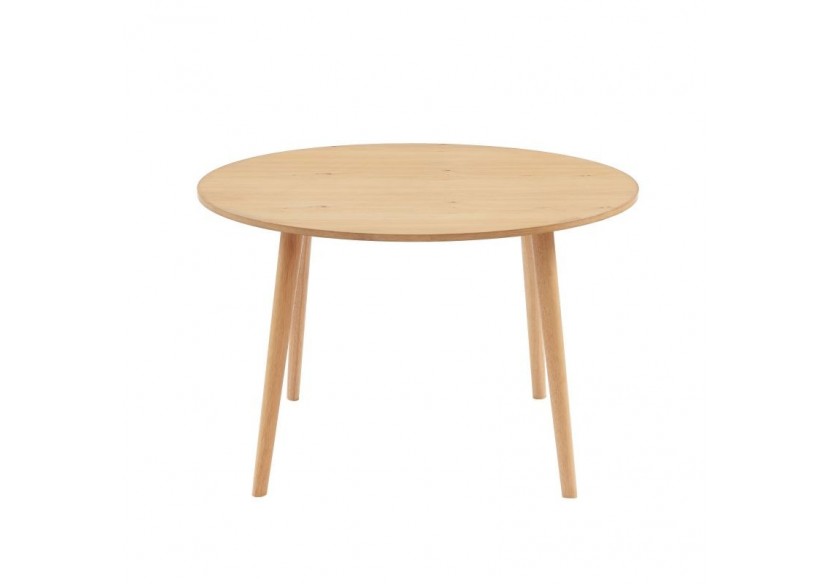 Table à manger ORATELLO placage chêne 120cm