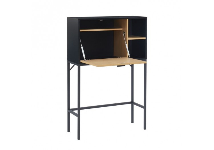 Secrétaire SMART noir et effet chêne 75cm