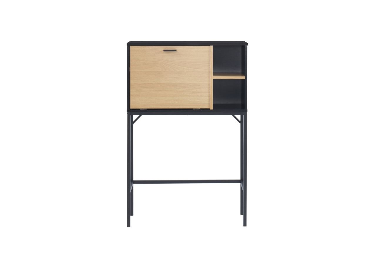 Secrétaire SMART noir et effet chêne 75cm