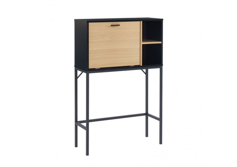 Secrétaire SMART noir et effet chêne 75cm