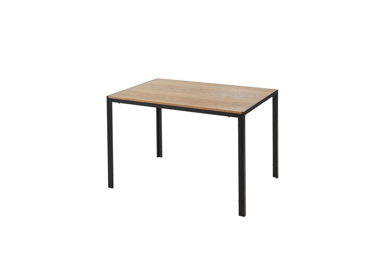 Table de séjour SOHO placage bois et métal noir 120cm