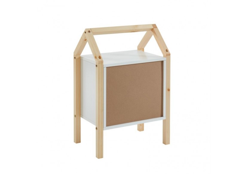 Table de chevet TINY blanc 2 tiroirs