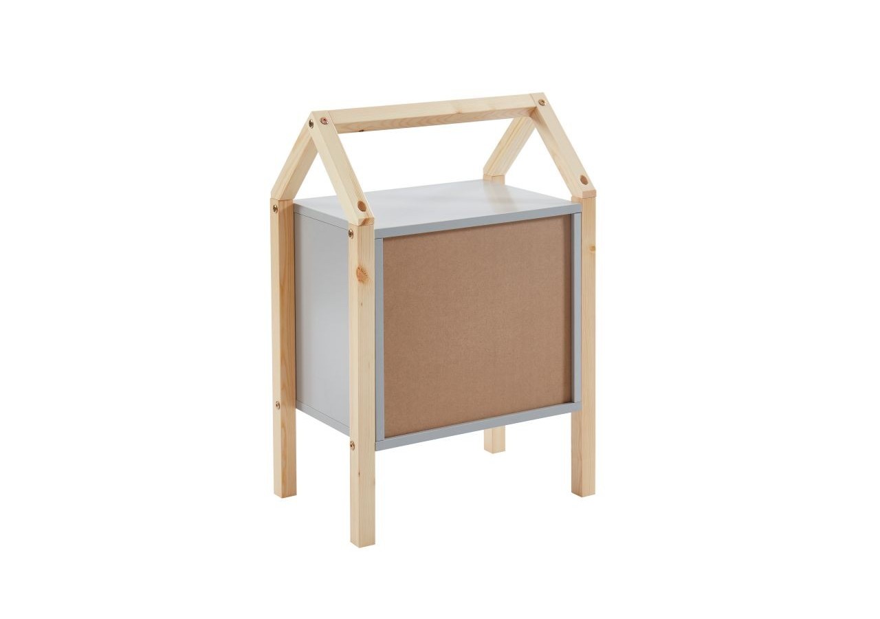 Table de chevet TINY gris 2 tiroirs