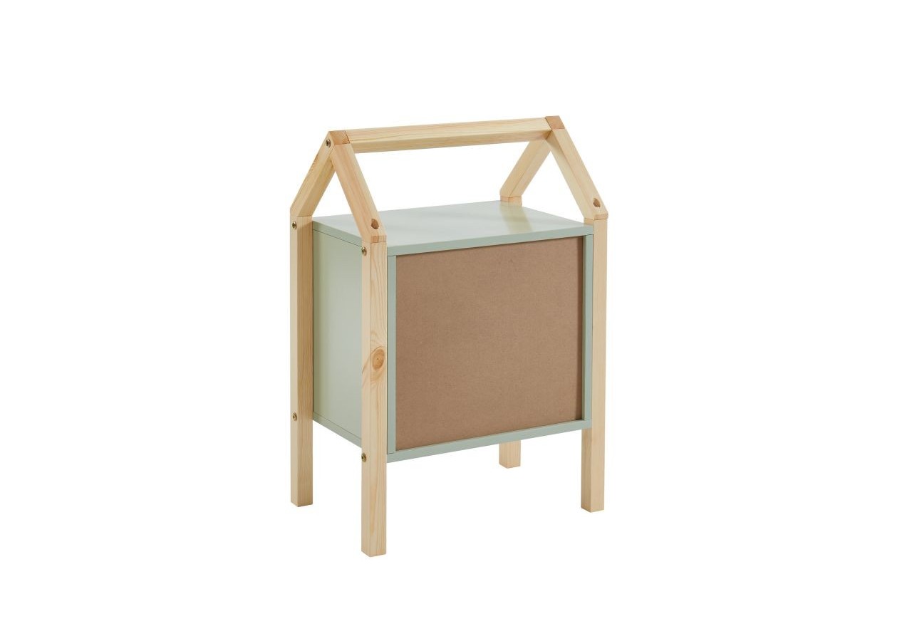 Table de chevet TINY vert 2 tiroirs