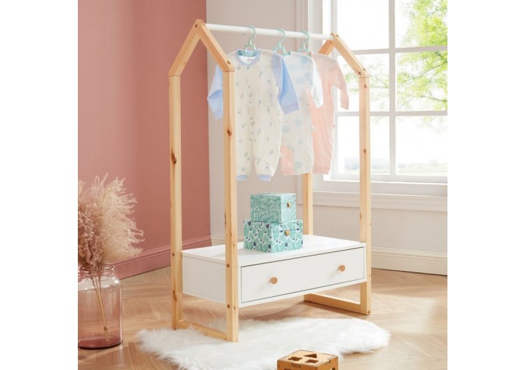 Portant TINY blanc 1 tiroir 2