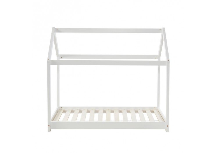 Lit enfant cabane TINY pin blanc 70x140 sommier inclus